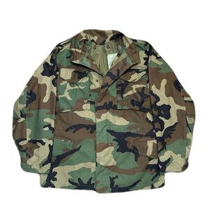 US Army M65 Field Jacket Men’s Small Woodland Camo Cold Weather Coat